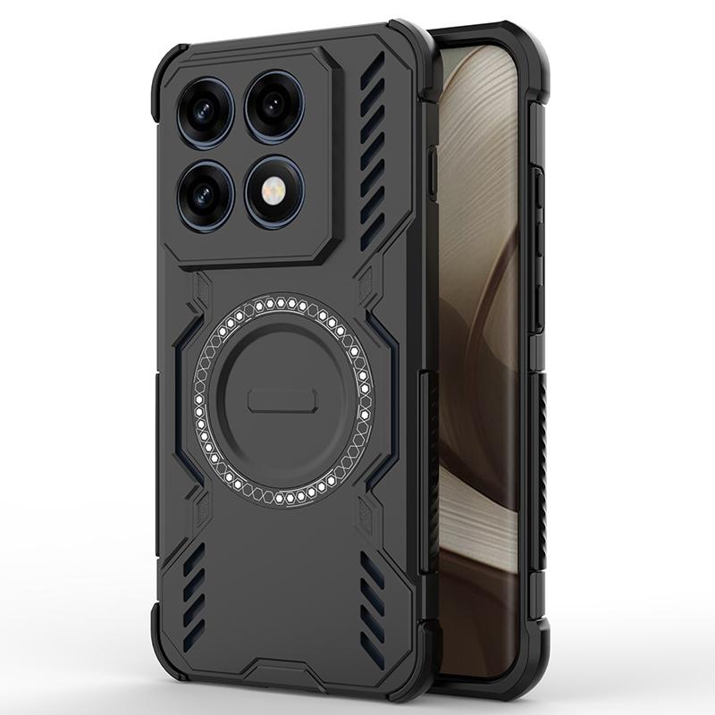 Motorola Edge 70 Pro 5G Butterfly Armor MagSafe Magnetic Ring Shockproof Protective Phone Case with Stand