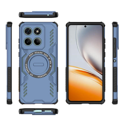 Honor 400 Lite 5G Butterfly Armor MagSafe Magnetic Ring Shockproof Protective Phone Case with Stand