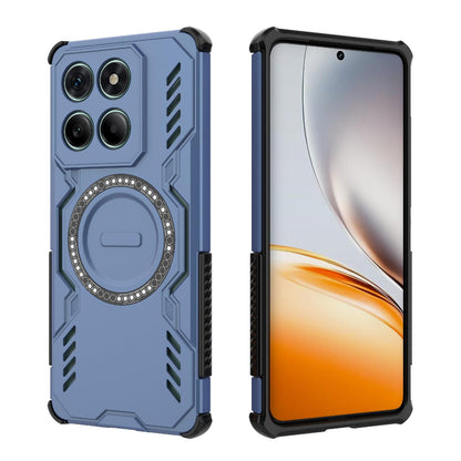 Honor 400 Lite 5G Butterfly Armor MagSafe Magnetic Ring Shockproof Protective Phone Case with Stand