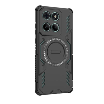 Honor 400 Lite 5G Butterfly Armor MagSafe Magnetic Ring Shockproof Protective Phone Case with Stand