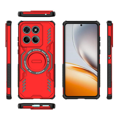 Honor 400 Lite 5G Butterfly Armor MagSafe Magnetic Ring Shockproof Protective Phone Case with Stand