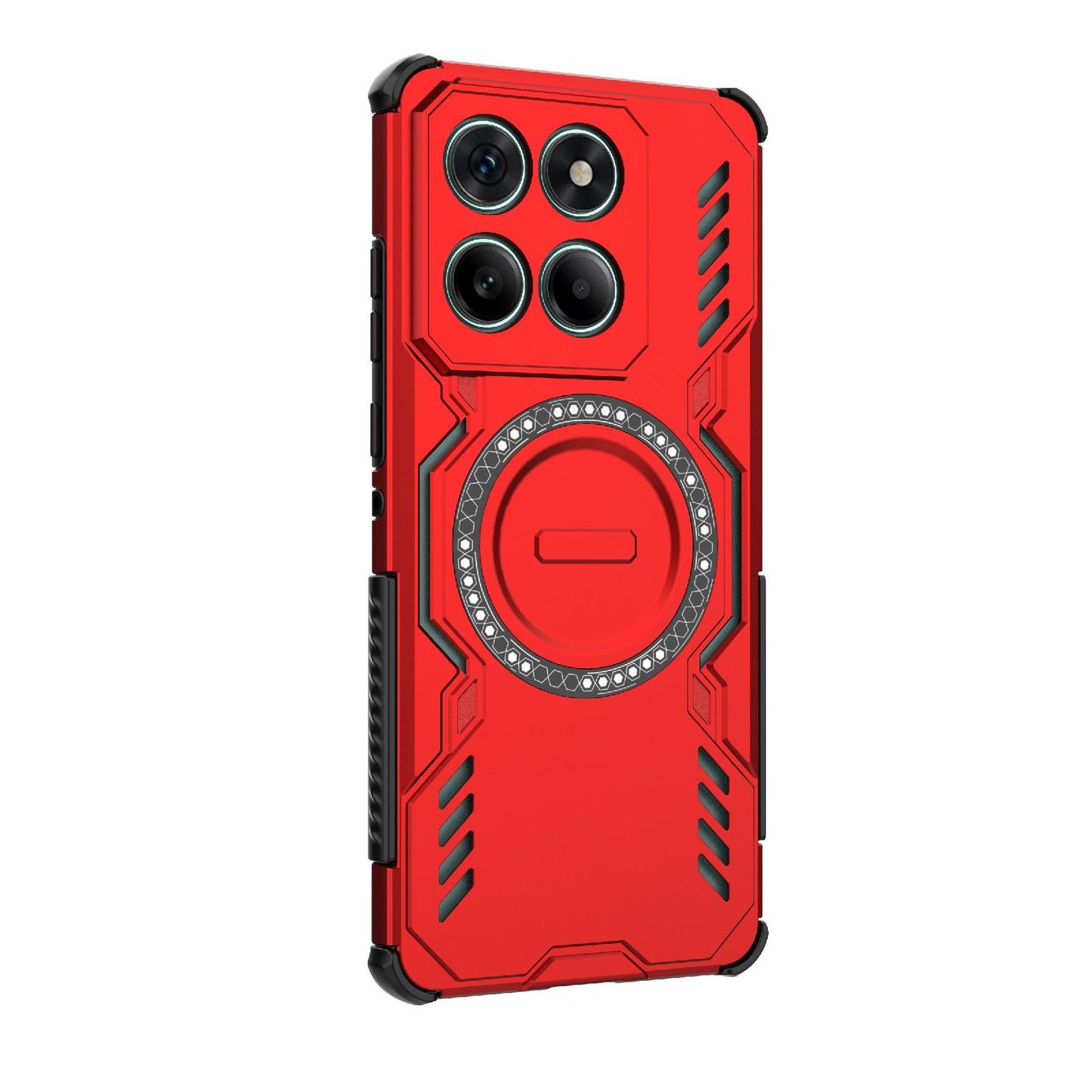Honor 400 Lite 5G Butterfly Armor MagSafe Magnetic Ring Shockproof Protective Phone Case with Stand