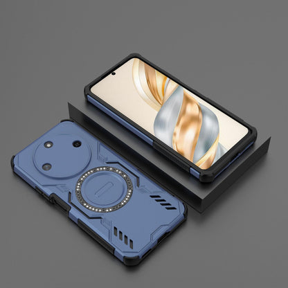 Honor X60 5G Butterfly Armor MagSafe Magnetic Ring Shockproof Protective Phone Case with Stand