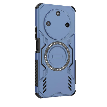 Honor X60 5G Butterfly Armor MagSafe Magnetic Ring Shockproof Protective Phone Case with Stand