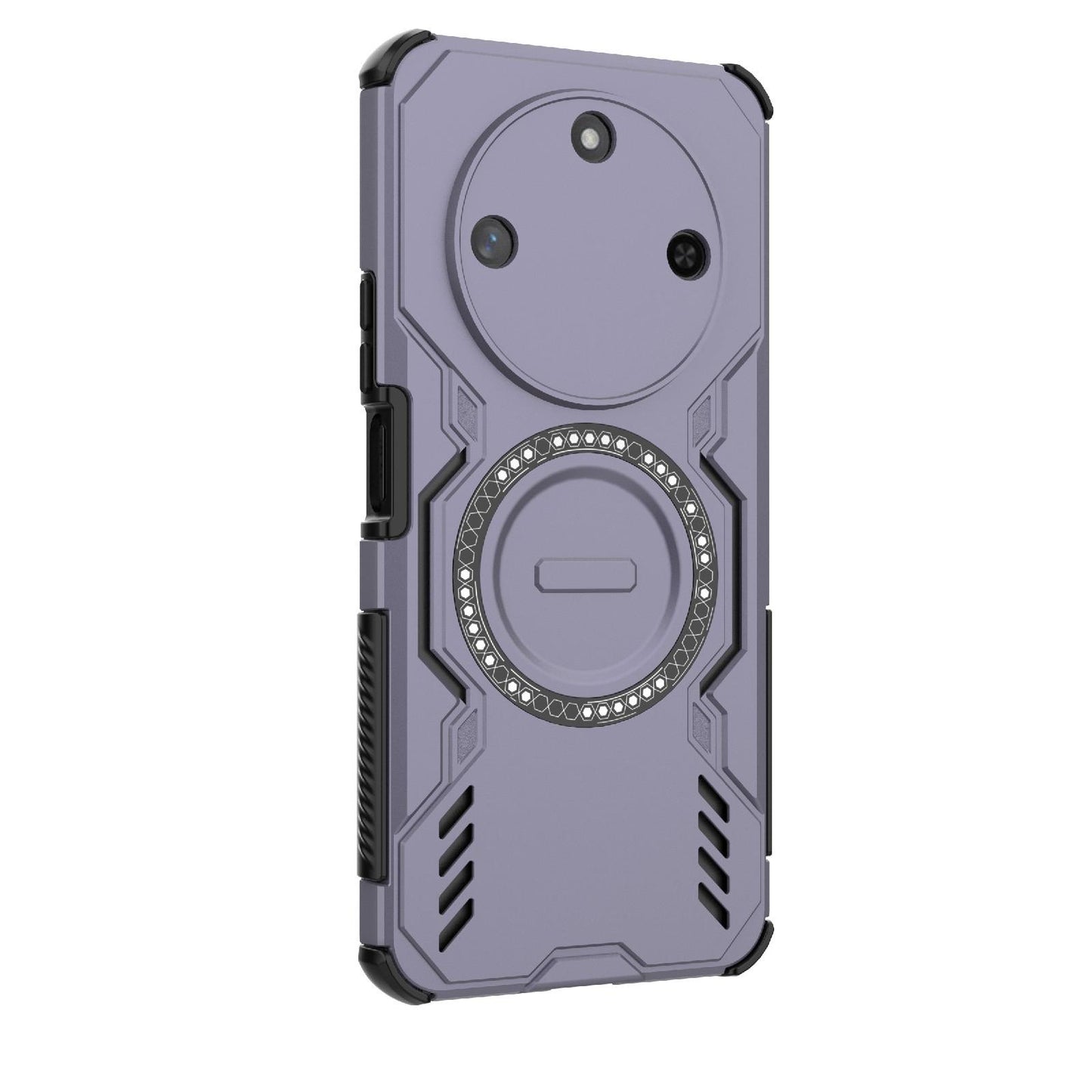 Honor X60 5G Butterfly Armor MagSafe Magnetic Ring Shockproof Protective Phone Case with Stand