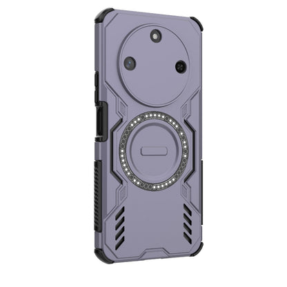 Honor X60 5G Butterfly Armor MagSafe Magnetic Ring Shockproof Protective Phone Case with Stand