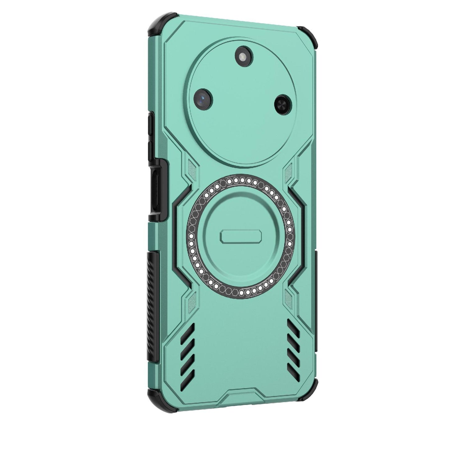 Honor X60 5G Butterfly Armor MagSafe Magnetic Ring Shockproof Protective Phone Case with Stand