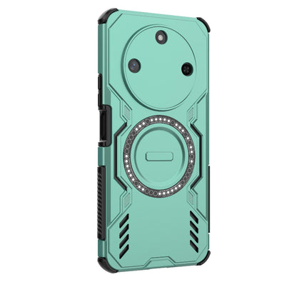 Honor X60 5G Butterfly Armor MagSafe Magnetic Ring Shockproof Protective Phone Case with Stand