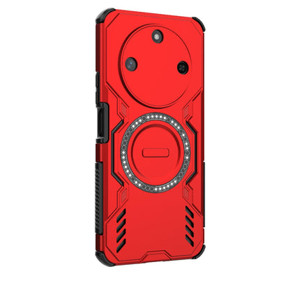 Honor X60 5G Butterfly Armor MagSafe Magnetic Ring Shockproof Protective Phone Case with Stand