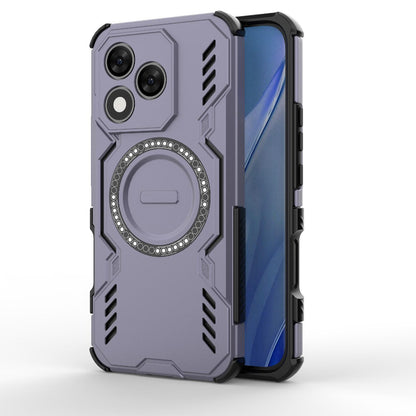 Honor X60 Pro 5G Butterfly Armor MagSafe Magnetic Ring Shockproof Protective Phone Case with Stand