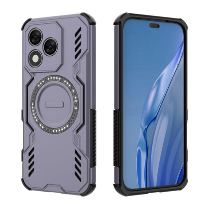 Honor X60 Pro 5G Butterfly Armor MagSafe Magnetic Ring Shockproof Protective Phone Case with Stand