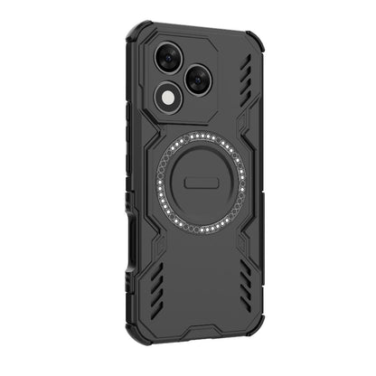 Honor X60 Pro 5G Butterfly Armor MagSafe Magnetic Ring Shockproof Protective Phone Case with Stand