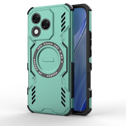 Honor X60 Pro 5G Butterfly Armor MagSafe Magnetic Ring Shockproof Protective Phone Case with Stand