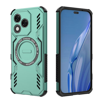 Honor X60 Pro 5G Butterfly Armor MagSafe Magnetic Ring Shockproof Protective Phone Case with Stand