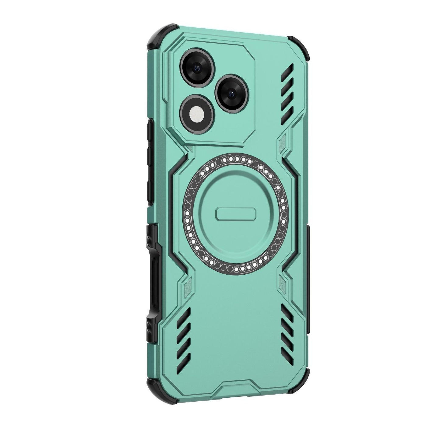 Honor X60 Pro 5G Butterfly Armor MagSafe Magnetic Ring Shockproof Protective Phone Case with Stand