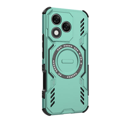 Honor X60 Pro 5G Butterfly Armor MagSafe Magnetic Ring Shockproof Protective Phone Case with Stand