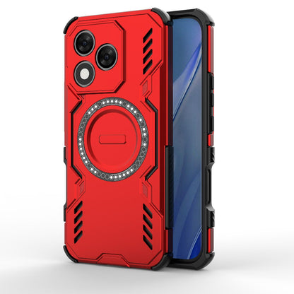 Honor X60 Pro 5G Butterfly Armor MagSafe Magnetic Ring Shockproof Protective Phone Case with Stand