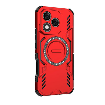 Honor X60 Pro 5G Butterfly Armor MagSafe Magnetic Ring Shockproof Protective Phone Case with Stand