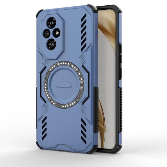 Honor 200 5G Butterfly Armor MagSafe Magnetic Ring Shockproof Protective Phone Case with Stand