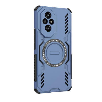 Honor 200 5G Butterfly Armor MagSafe Magnetic Ring Shockproof Protective Phone Case with Stand