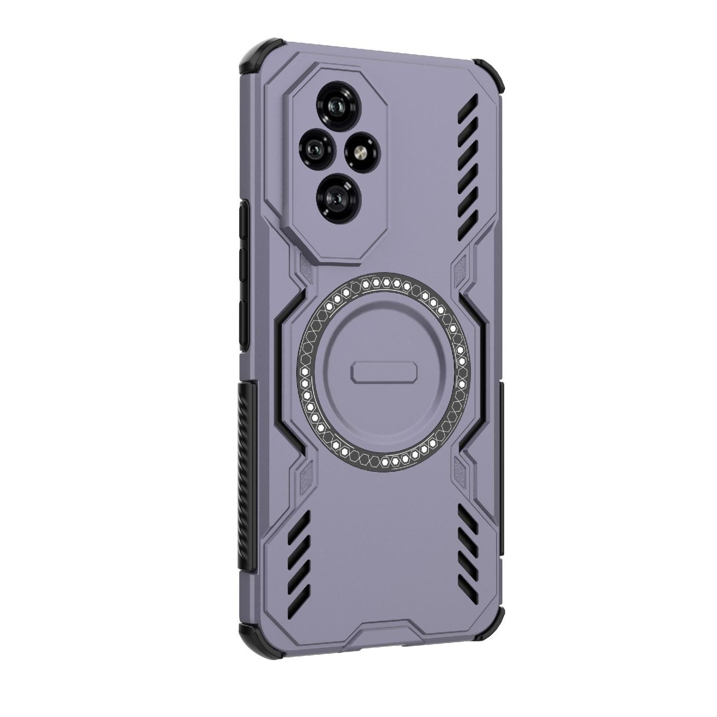 Honor 200 5G Butterfly Armor MagSafe Magnetic Ring Shockproof Protective Phone Case with Stand