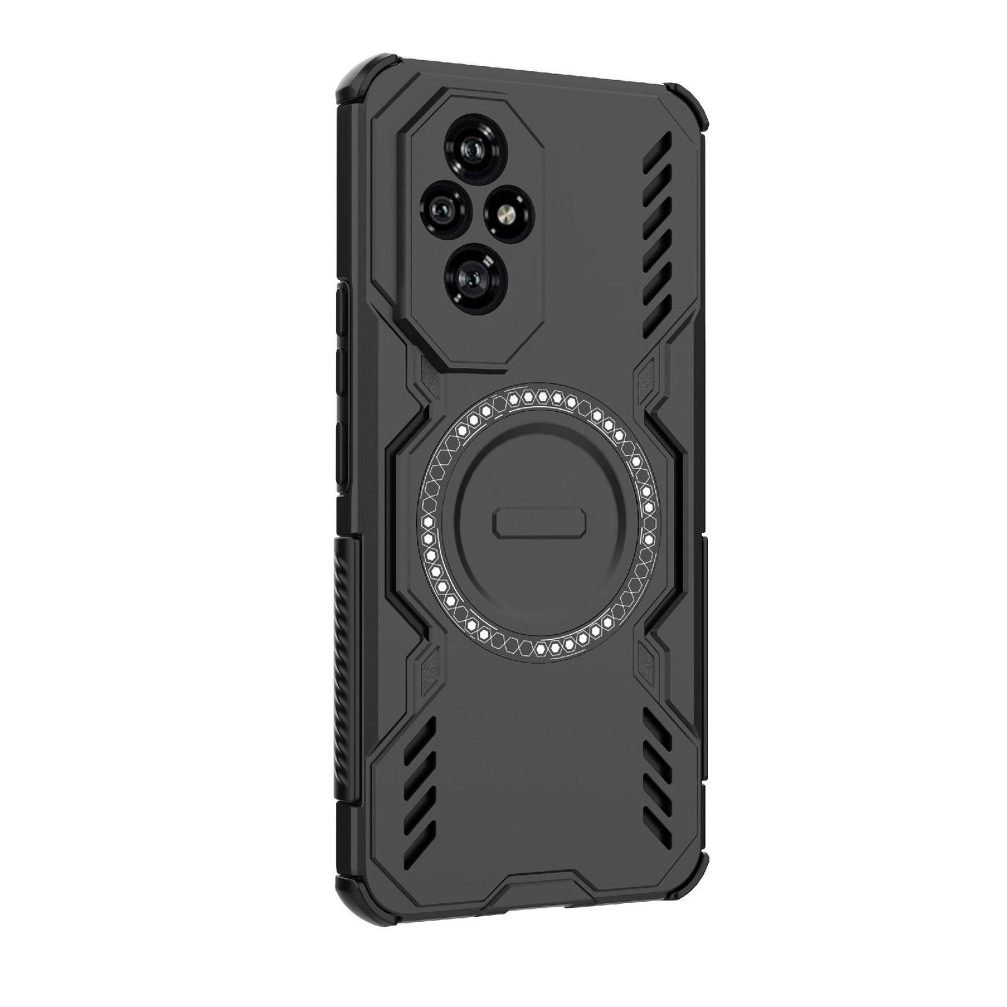 Honor 200 5G Butterfly Armor MagSafe Magnetic Ring Shockproof Protective Phone Case with Stand