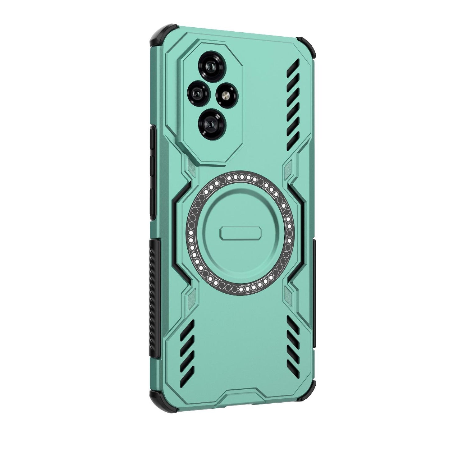 Honor 200 5G Butterfly Armor MagSafe Magnetic Ring Shockproof Protective Phone Case with Stand