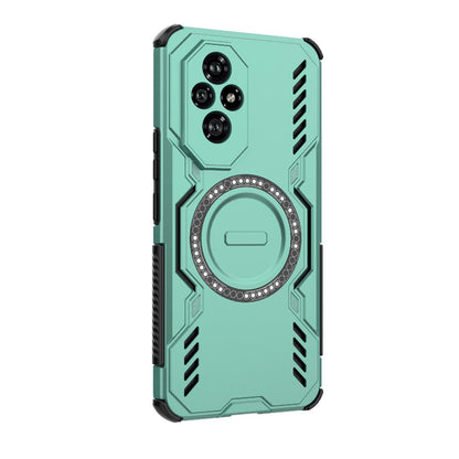 Honor 200 5G Butterfly Armor MagSafe Magnetic Ring Shockproof Protective Phone Case with Stand