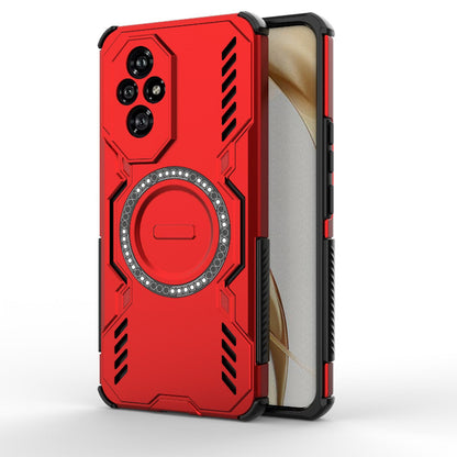 Honor 200 5G Butterfly Armor MagSafe Magnetic Ring Shockproof Protective Phone Case with Stand