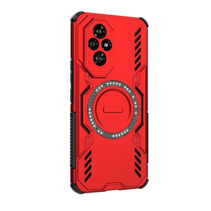 Honor 200 5G Butterfly Armor MagSafe Magnetic Ring Shockproof Protective Phone Case with Stand