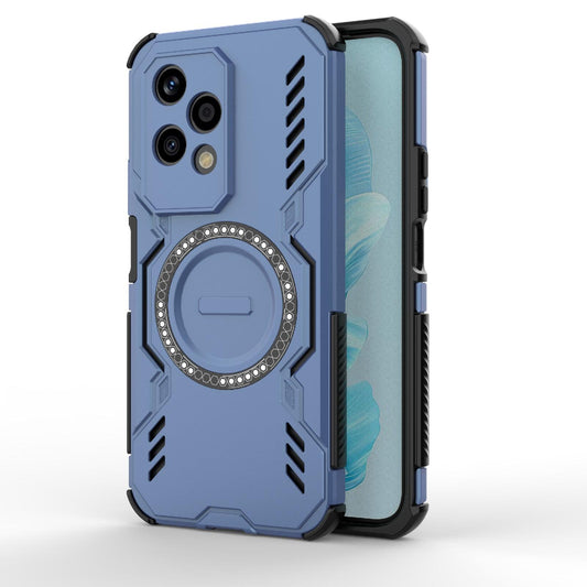 Honor 200 Lite 5G Butterfly Armor MagSafe Magnetic Ring Shockproof Protective Phone Case with Stand