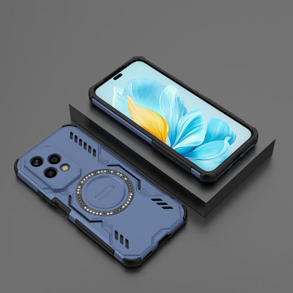 Honor 200 Lite 5G Butterfly Armor MagSafe Magnetic Ring Shockproof Protective Phone Case with Stand