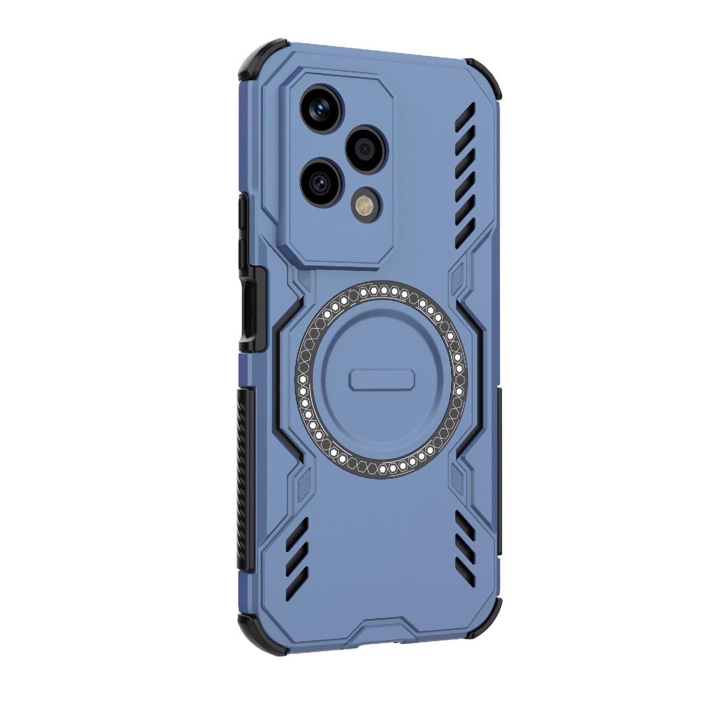 Honor 200 Lite 5G Butterfly Armor MagSafe Magnetic Ring Shockproof Protective Phone Case with Stand
