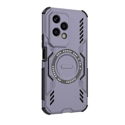 Honor 200 Lite 5G Butterfly Armor MagSafe Magnetic Ring Shockproof Protective Phone Case with Stand