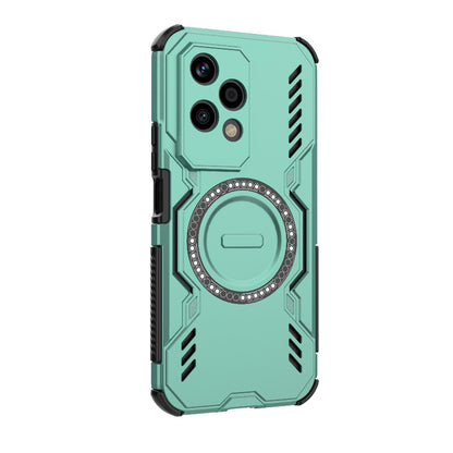 Honor 200 Lite 5G Butterfly Armor MagSafe Magnetic Ring Shockproof Protective Phone Case with Stand