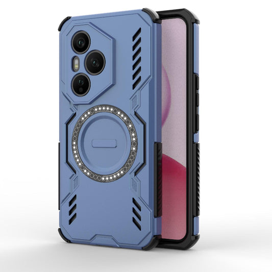Honor 400 Pro 5G 160.8mm Butterfly Armor MagSafe Magnetic Ring Shockproof Protective Phone Case with Stand