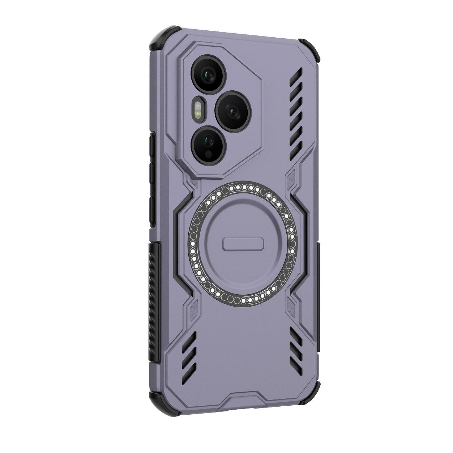 Honor 400 Pro 5G 160.8mm Butterfly Armor MagSafe Magnetic Ring Shockproof Protective Phone Case with Stand