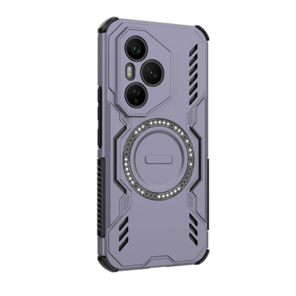 Honor 400 Pro 5G 160.8mm Butterfly Armor MagSafe Magnetic Ring Shockproof Protective Phone Case with Stand