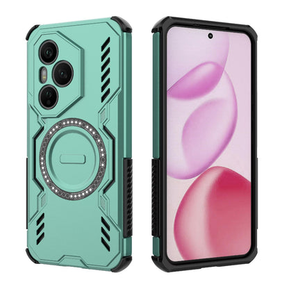 Honor 400 Pro 5G 160.8mm Butterfly Armor MagSafe Magnetic Ring Shockproof Protective Phone Case with Stand
