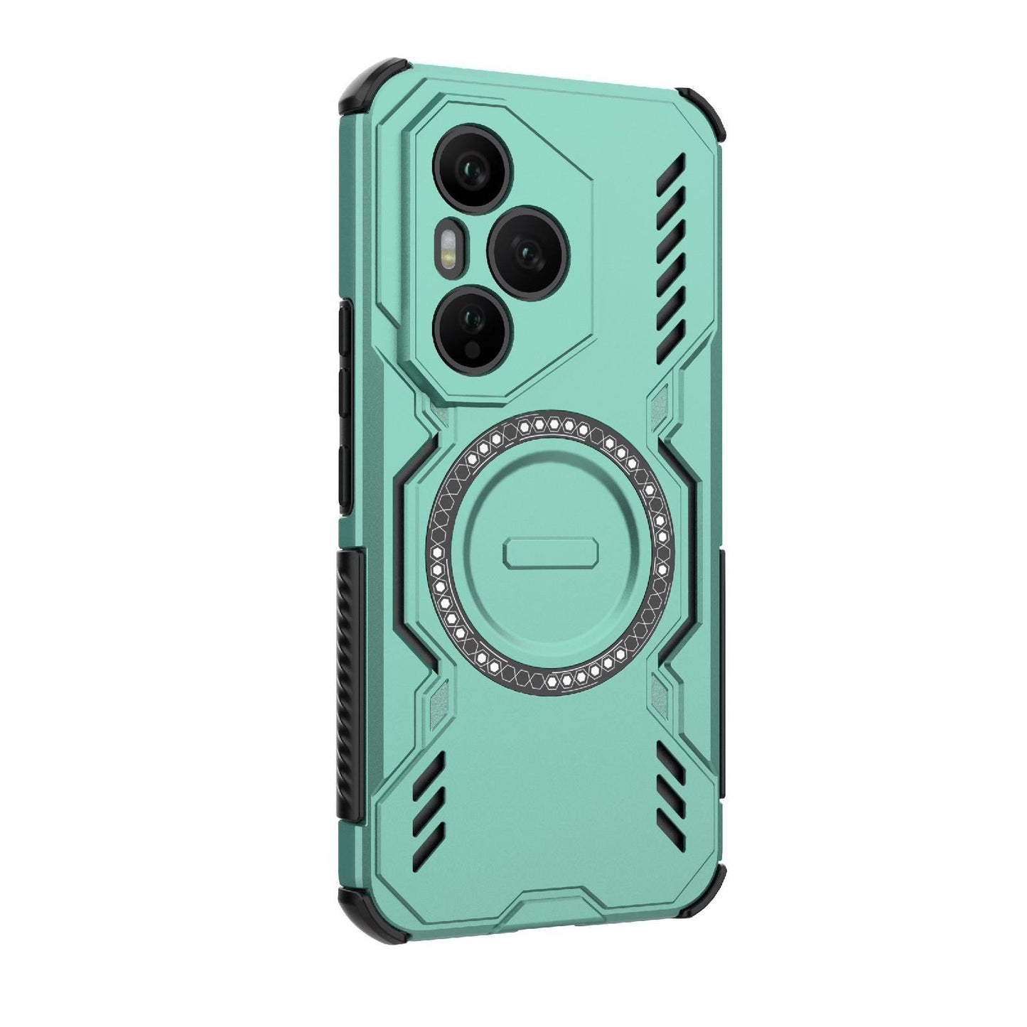 Honor 400 Pro 5G 160.8mm Butterfly Armor MagSafe Magnetic Ring Shockproof Protective Phone Case with Stand
