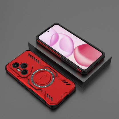 Honor 400 Pro 5G 160.8mm Butterfly Armor MagSafe Magnetic Ring Shockproof Protective Phone Case with Stand