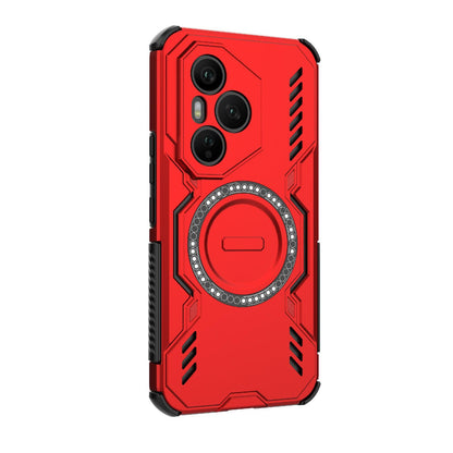 Honor 400 Pro 5G 160.8mm Butterfly Armor MagSafe Magnetic Ring Shockproof Protective Phone Case with Stand