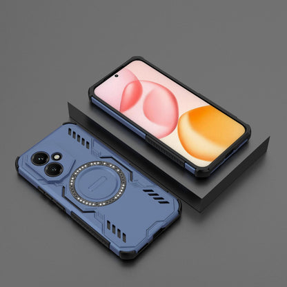 Honor 400 5G 156.5mm Butterfly Armor MagSafe Magnetic Ring Shockproof Protective Phone Case with Stand