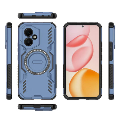 Honor 400 5G 156.5mm Butterfly Armor MagSafe Magnetic Ring Shockproof Protective Phone Case with Stand