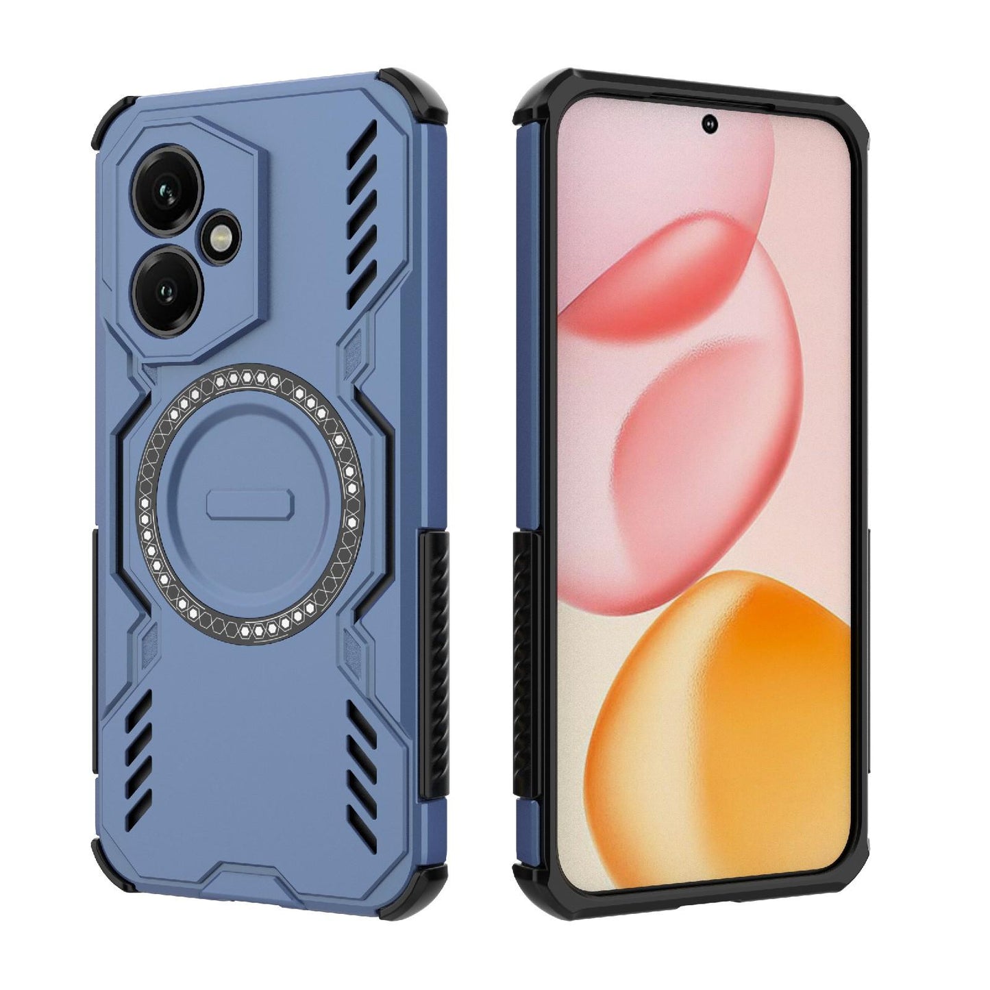 Honor 400 5G 156.5mm Butterfly Armor MagSafe Magnetic Ring Shockproof Protective Phone Case with Stand