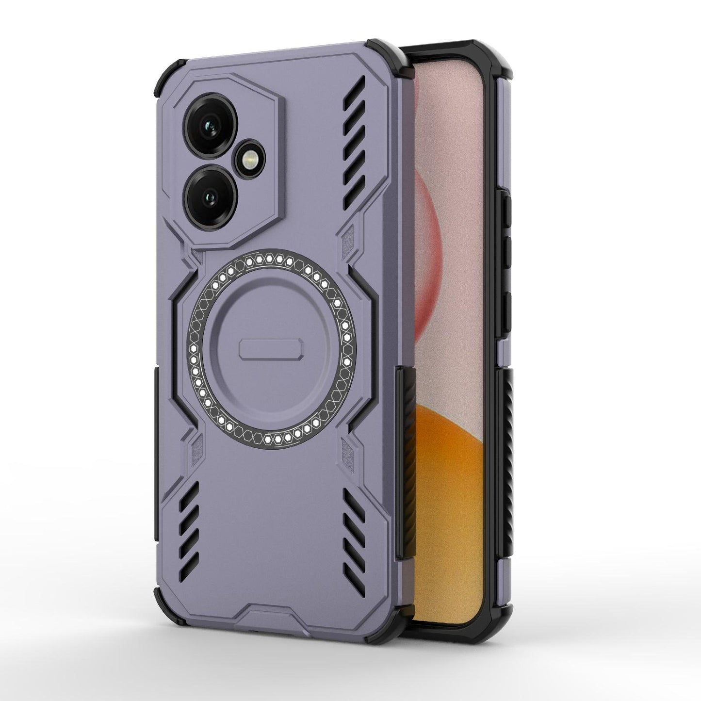 Honor 400 5G 156.5mm Butterfly Armor MagSafe Magnetic Ring Shockproof Protective Phone Case with Stand