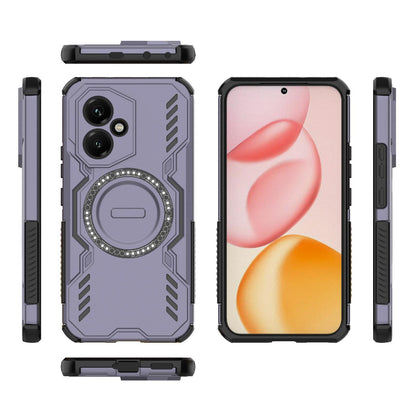 Honor 400 5G 156.5mm Butterfly Armor MagSafe Magnetic Ring Shockproof Protective Phone Case with Stand