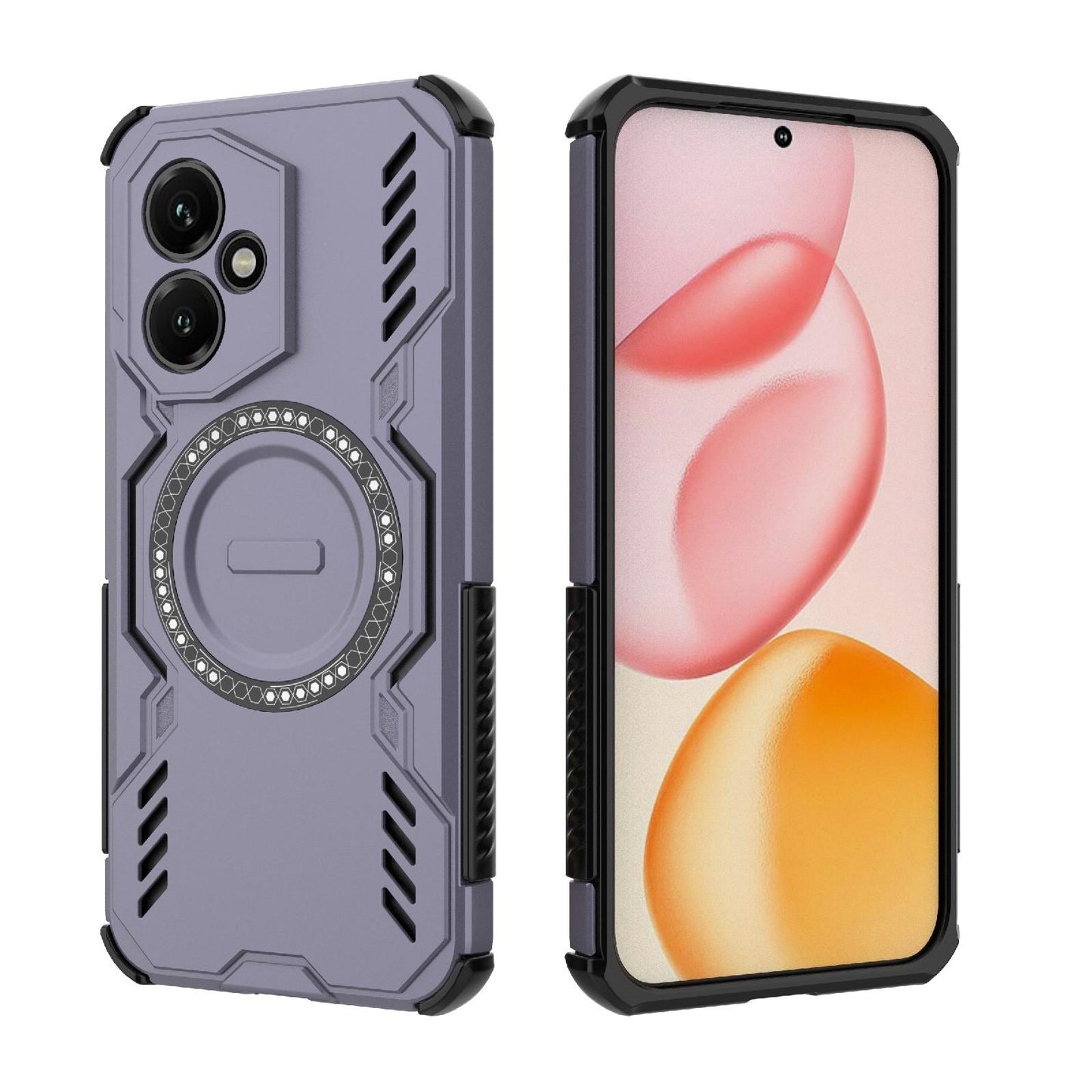 Honor 400 5G 156.5mm Butterfly Armor MagSafe Magnetic Ring Shockproof Protective Phone Case with Stand