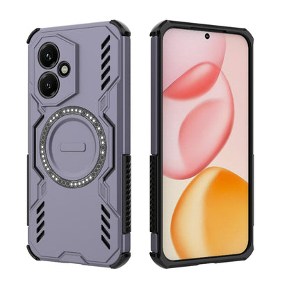 Honor 400 5G 156.5mm Butterfly Armor MagSafe Magnetic Ring Shockproof Protective Phone Case with Stand