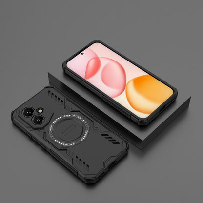 Honor 400 5G 156.5mm Butterfly Armor MagSafe Magnetic Ring Shockproof Protective Phone Case with Stand